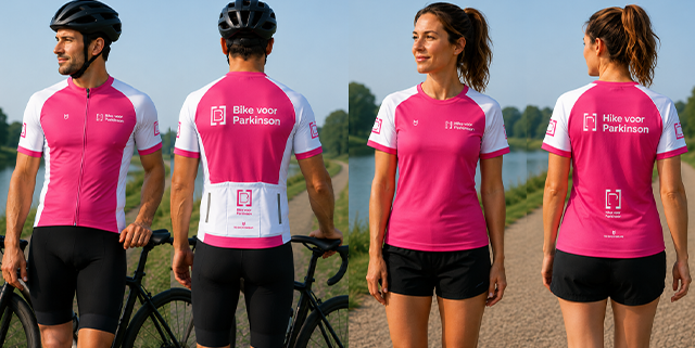 Disclaimer: de afbeelding van het shirt op een persoon is met AI gemaakt. Het uiteindelijke shirtontwerp en de kleuren zijn wel gebaseerd op het echte design dat momenteel in productie gaat.