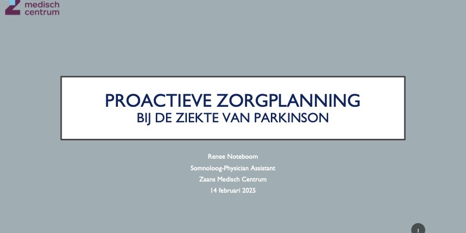 Proactieve Zorgplanning via ParkinsonSupport Plan