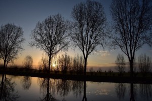 Landschap bij zonsondergang - Remco Boogaard