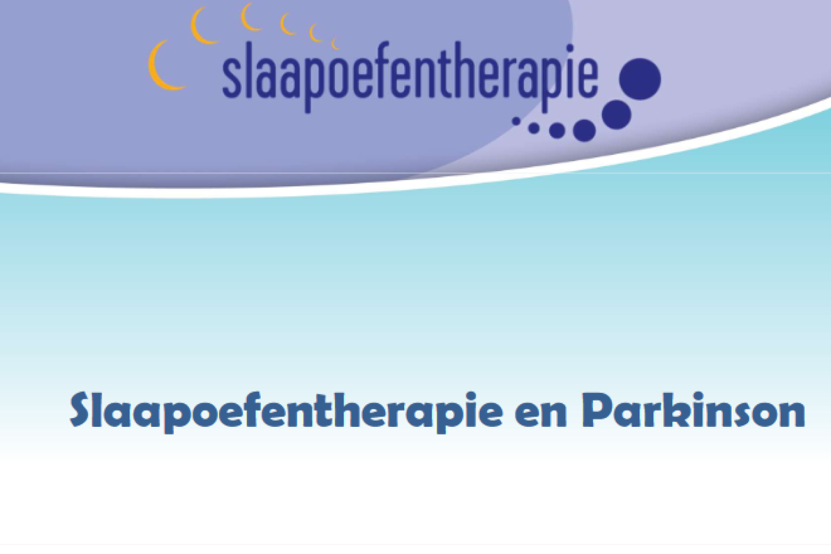 Slaapoefentherapie en Parkinson