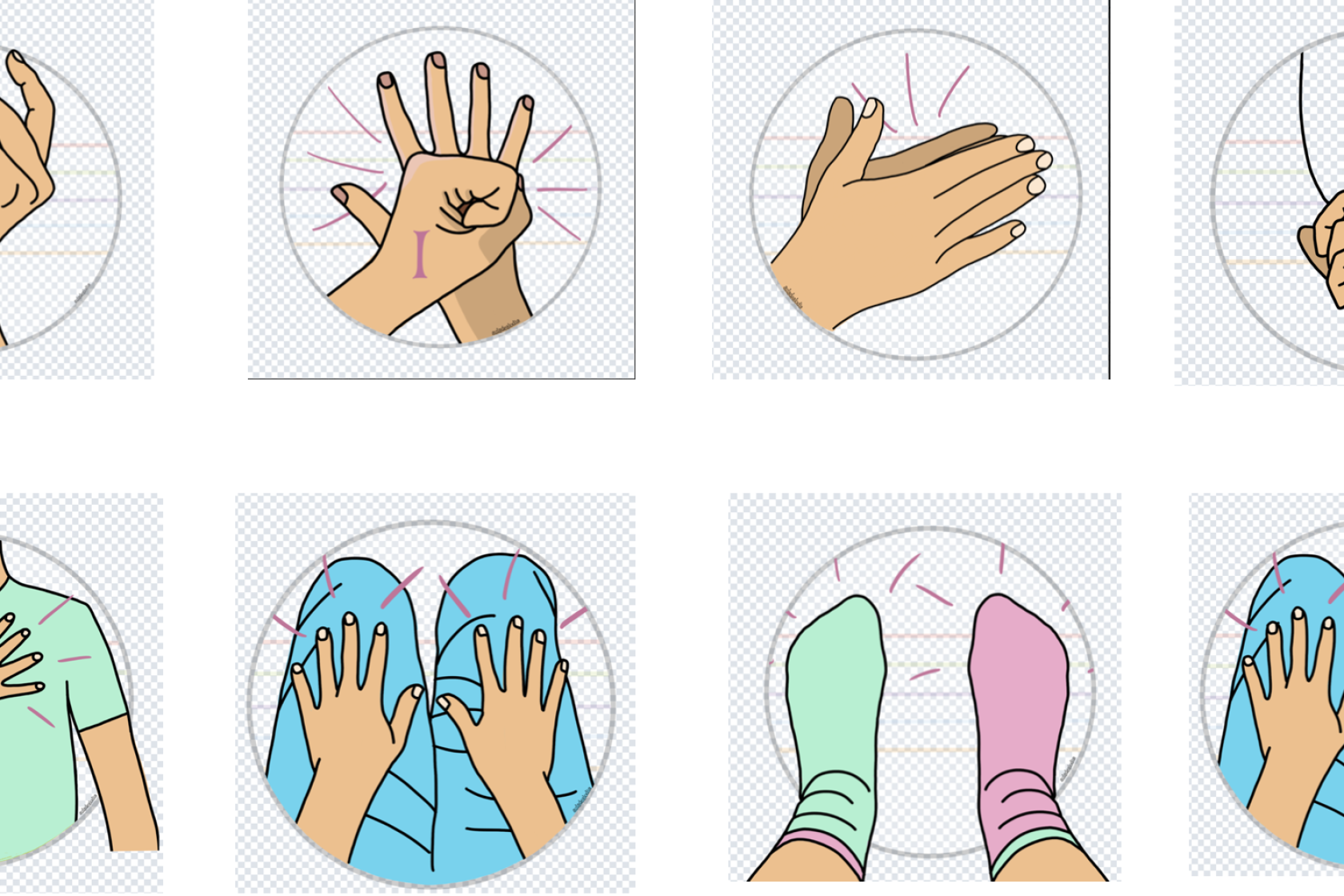 dit zijn de bewegingen voor body percussie