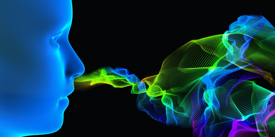 3d rendering illustration - smell concept