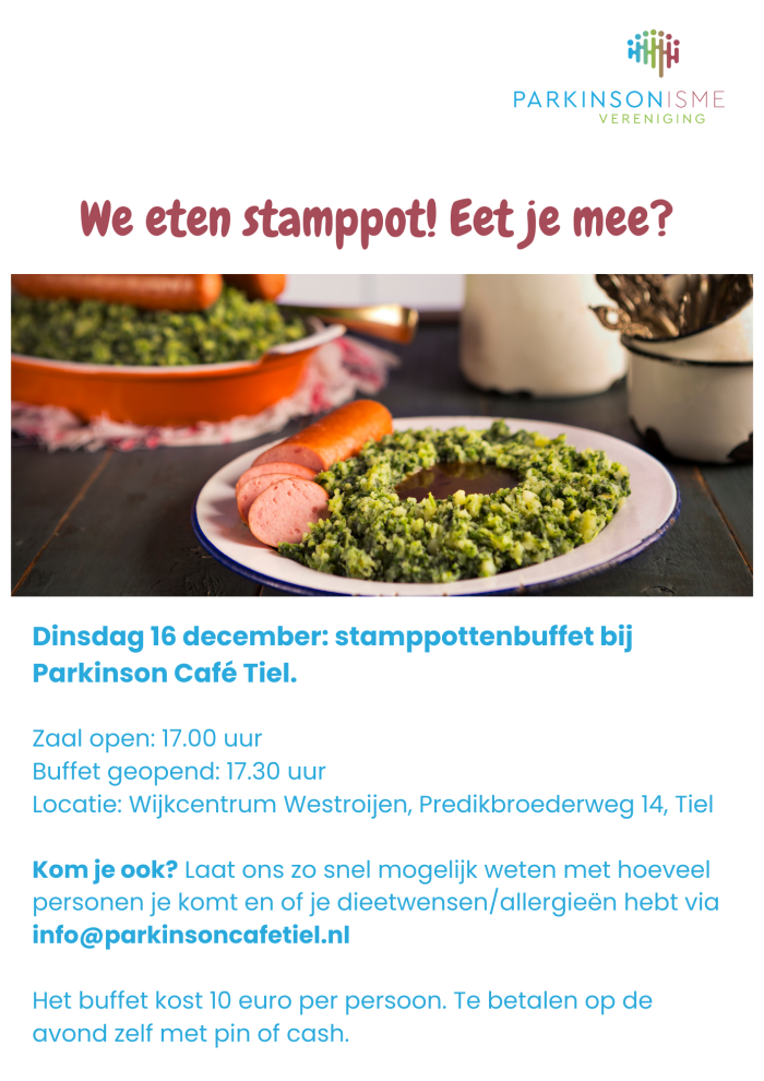 uitnodiging voor een stamppottenbuffet
