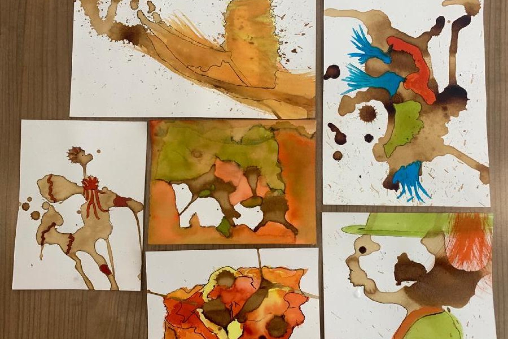 Kleine impressie van de ontstane kunstwerken.